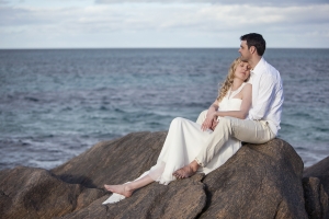 Wedding Photography Dunsborough - Shelly Cove - Anne Michael - Anne Snuggling With Michael