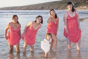 Wedding Photography Yellingup - Caves House - Janelle Matt - Bridesmaids In The Sea